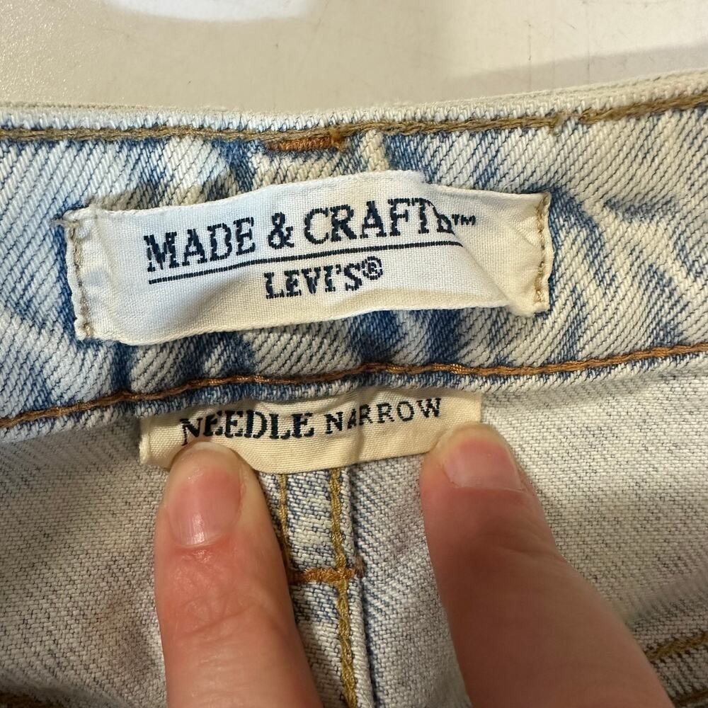 Levi's‎ Made & Crafted Needle Narrow Jeans Womens 29 Light Wash Blue Denim Slim - Picture 3 of 11
